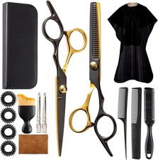 Scissors 15pcs Hair Cutting Shears Professional Haircut Scissors Kit Cutting