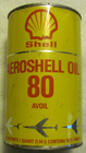 VINTAGE SHELL AEROSHELL AVOIL 80 MOTOR OIL CANADA ADVERTISING SIGN TIN ...