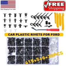 415pc Car Body Rivet Push Pin Plastic Fastener Bumper Retainer Fender Trim Clips