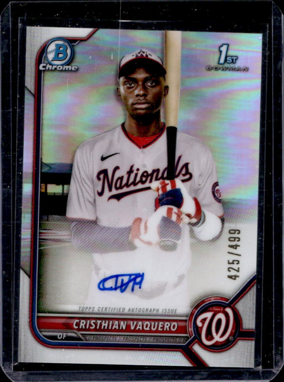 2022 Bowman Chrome Cristhian Vaquero Auto Refractor 1st #425/499