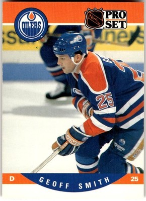 1990-91 Pro Set #446 Geoff Smith Edmonton Oilers Rookie NHL Hockey