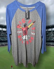Marcell Ozuna Big Fly for the Big Bear Shirt Men’s XL Raglan 3/4 Sleeve NWT MLB
