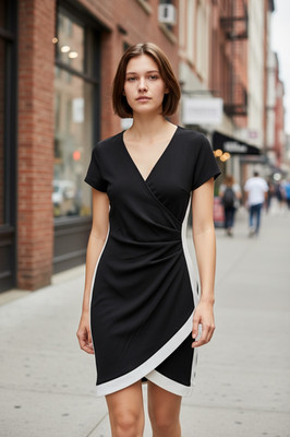 NWOT Almost Famous Women's Dress Size Large Black & White - FREE SHIPPING