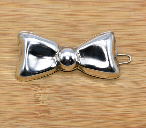 Vintage Taxco Mexico Sterling Silver Bow Shaped Hair Barette 2-3/8 inch - Picture 12 of 17