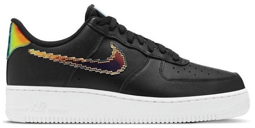 Size 9 black af1 with removable irradecent checks Dressed in iridescent the Nike Air Force 1 “Misplaced Swoosh  main image 4