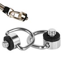 Stainless Steel D Ring Screw Hinged Holder Camera Fixing Screw 1/4"-20 Thread fo