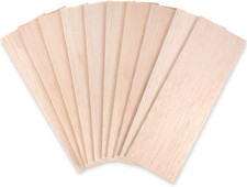 10 Pack Balsa Wood Sheets Thick 12"x4" Unfinished Wooden Board Wood Light Brown