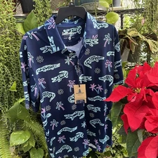 CHUBBIES Men’s The Neon Glades Performance Polo Size Medium NWT