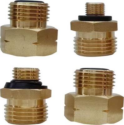 Gasflaschen Adapter-Set 4er Messing Euro-Adapter für Befüllen deutscher Gasflasc