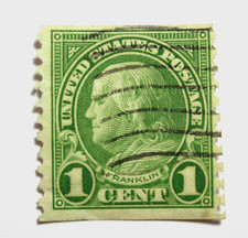 US Stamp Sc 597 Franklin 1 Cent 1923 Coil Used NG