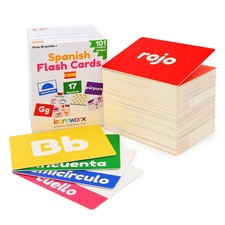 Spanish Flash Cards for Kids and Toddlers - 101 Cards - 202 Sides - Learn Sha...
