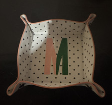 Kate Spade New York Polka Dot Snap Closure Faux Leather Square Valet Tray