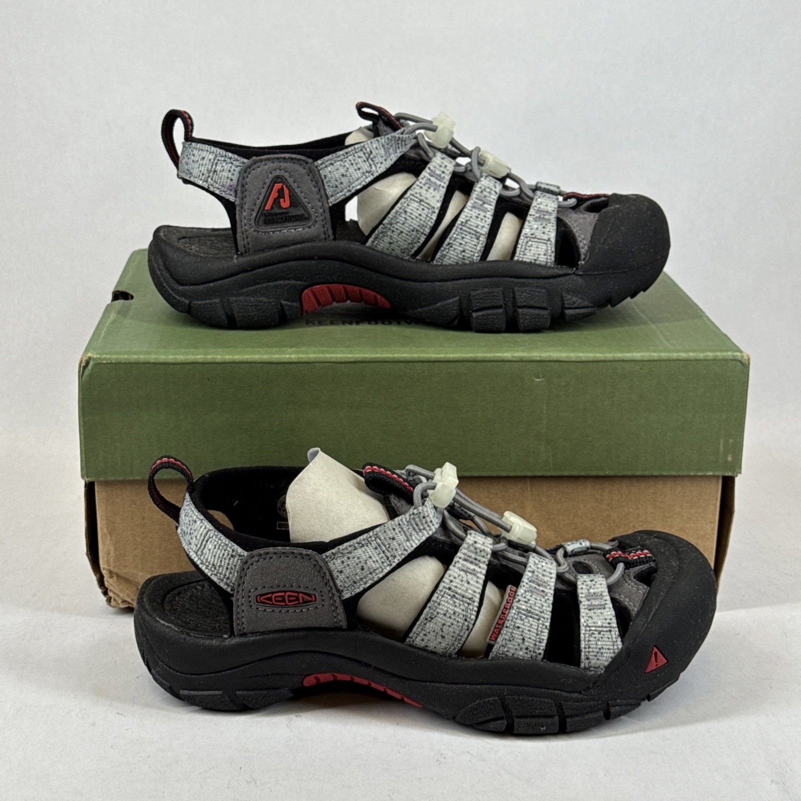 Sandali sportivi donna Keen Newport H2 pietra rosso fuoco gomma brillante scuro tutte le taglie