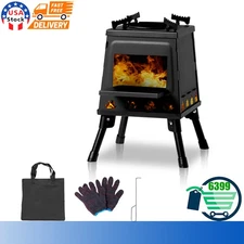 Portable Wood Camping Stove Multi-Function Outdoor Cooking Equipment 27*27*34cm