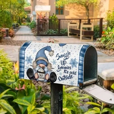 Winter Gnome Magnetic Mailbox Cover Standard for Home Outdoor Garden Yard