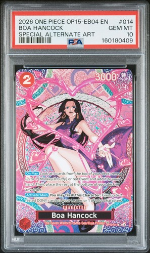2026 ONE PIECE OP15-EB04-ADVENTURE ON KAMI'S ISLAND #014 BOA HANCOCK PSA 10