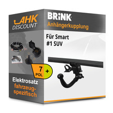 Für Smart #1 SUV 06.2022-jetzt BRINK Anhängerkupplung abnehmbar + 7polig E-Satz