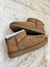 UGG Kids  Classic Ultra Mini Chestnut Boots New  Size 13 Little Kid 