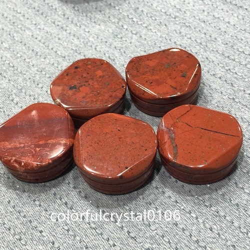 1 pieza Cristal Jaspe Rojo Natural Tallado Pequeña Bola Base De Pie Reiki Regalo. - Imagen 6 de 8