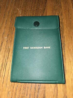Vintage First Hawaiian Bank Vinyl Checkbook w/ One Check & Registry Hawaii 1971