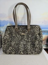 Ricardo Beverly Hills Vintage Tote Animal Tapestry Carry On Duffle Overnight