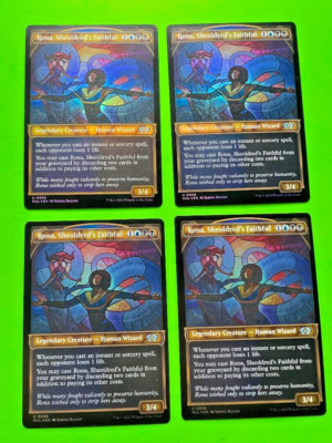MTG March of the Machine (Rona Sheoldred's Faithful ) FOIL Lot of 4 Cards 0058
