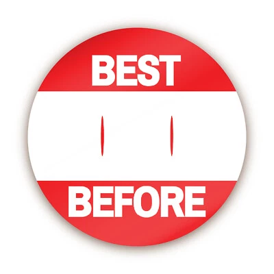 STONE MELON 144 Best Before Stickers for Shops Home Cooking Canning 30mm Food Labels