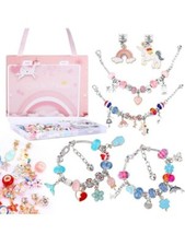 Girls Bracelet Making Kit DIY Charm Bracelet Kit Jewelry Crafts 56PCS Case