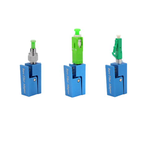 7pcs Bare Fiber Optic Adapter Connector FC SC ST LC Square OTDR Test Coupler - Picture 11 of 11