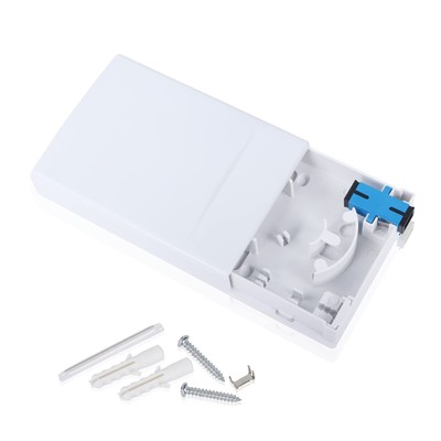 Fiber Optic Terminal Junction Box 2 Ports Fiber Panel Desktop Box for FTTH, O...