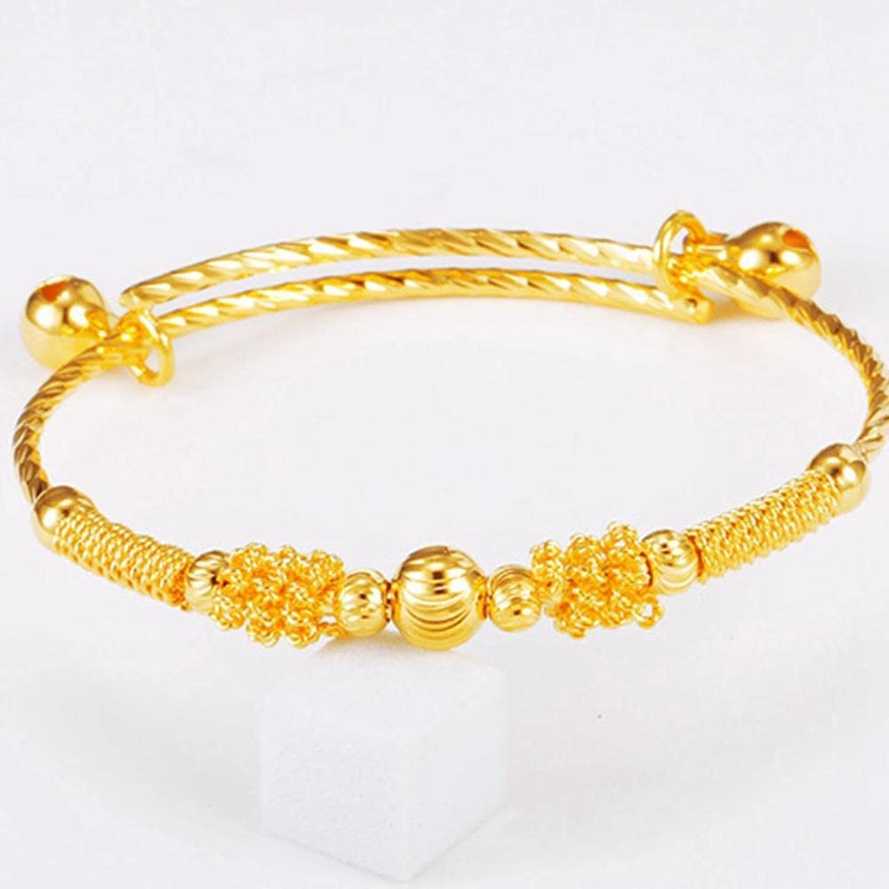 Bracciale Bangle Oro Regolabile | Gioiello Semplice Ed Elegante | Bracciale Rigido Placcato Oro | Idea Regalo
