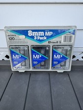 Sony Metal MP Cassette Tape 3 Pack P6-120MP New Old Stock Sealed 8 Video Cassett