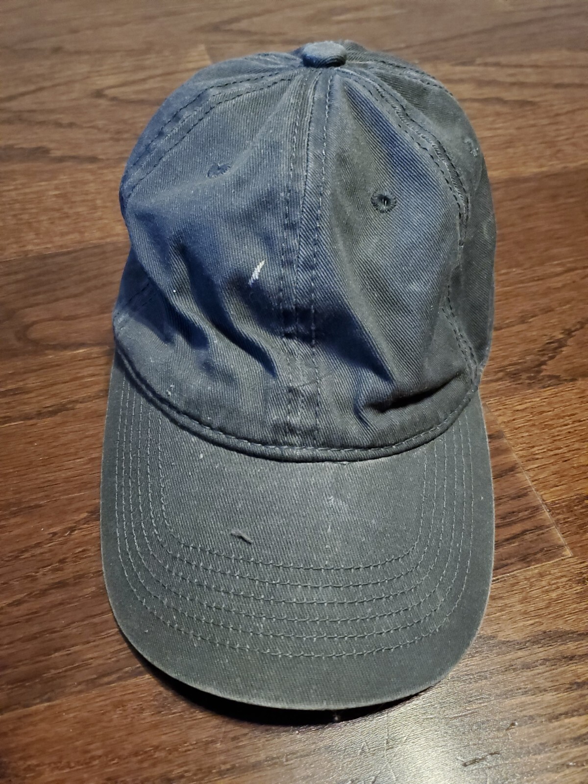 Solid Blank Denim Distressed  Gray Grey  Adjustab… - image 1