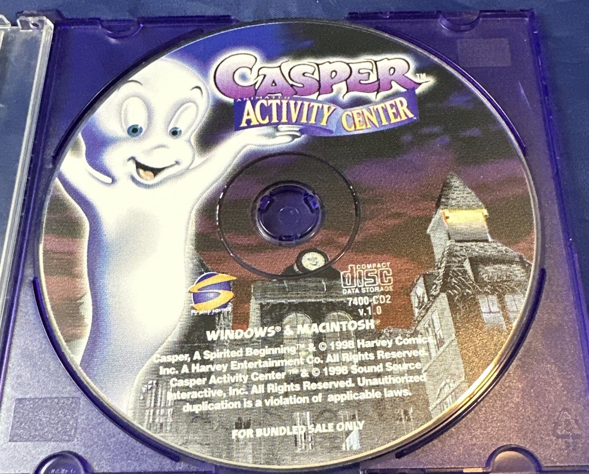 CASPER /Jazadocument レア　希少 Casper Activity Center Ages 3-7 Animated Learning 1998 (PC CD-ROM