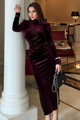 Zara ZW Collection Long Draped Velvet Dress Burgundy Size S M XL 0085/185 New | eBay Zara ZW Collection Long Draped Velvet Dress Burgundy Size S M XL 0085/185 New | eBay