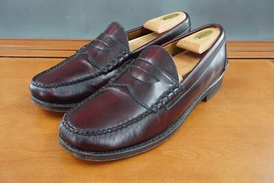 Johnston & Murphy Handcraft Shoes Mens 10 Red Leather Slip  display picture 1