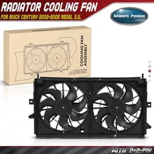 Radiator Cooling Fan Assembly w/ Motor for Buick Century 2002-2005 Regal V6 3.1L