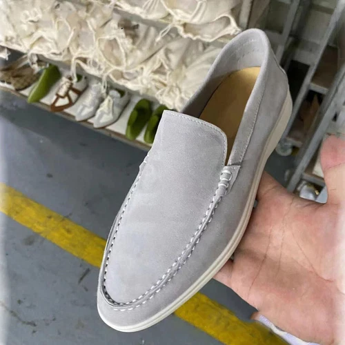 Mocasines informales de gamuza estilo británico para hombre ligeros sin cordones zapatos cómodos 38-48 - Imagen 27 de 46