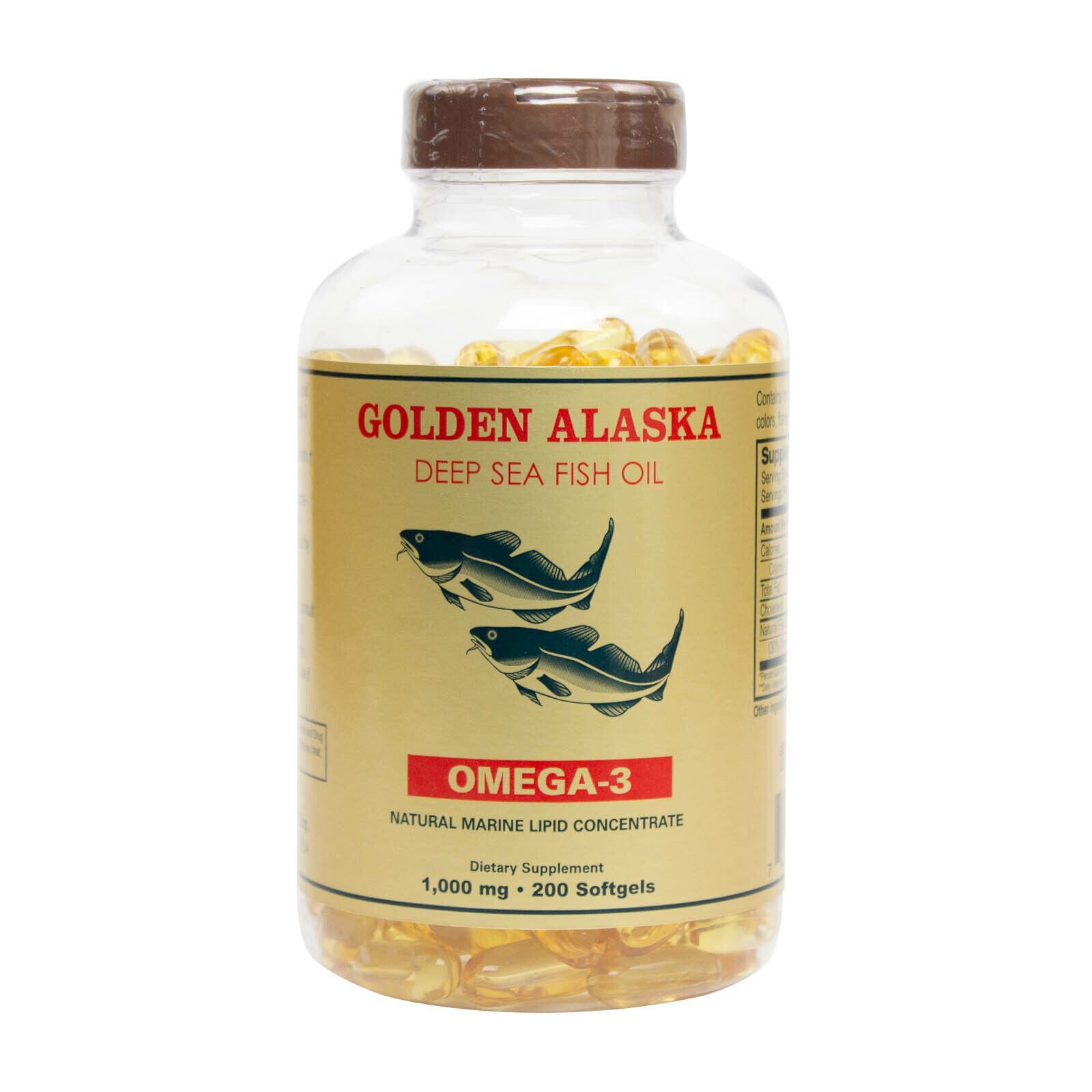 NCB Golden Alaska Deep Sea Fish Oil 1000 mg 200 SG Fresh Made In USA