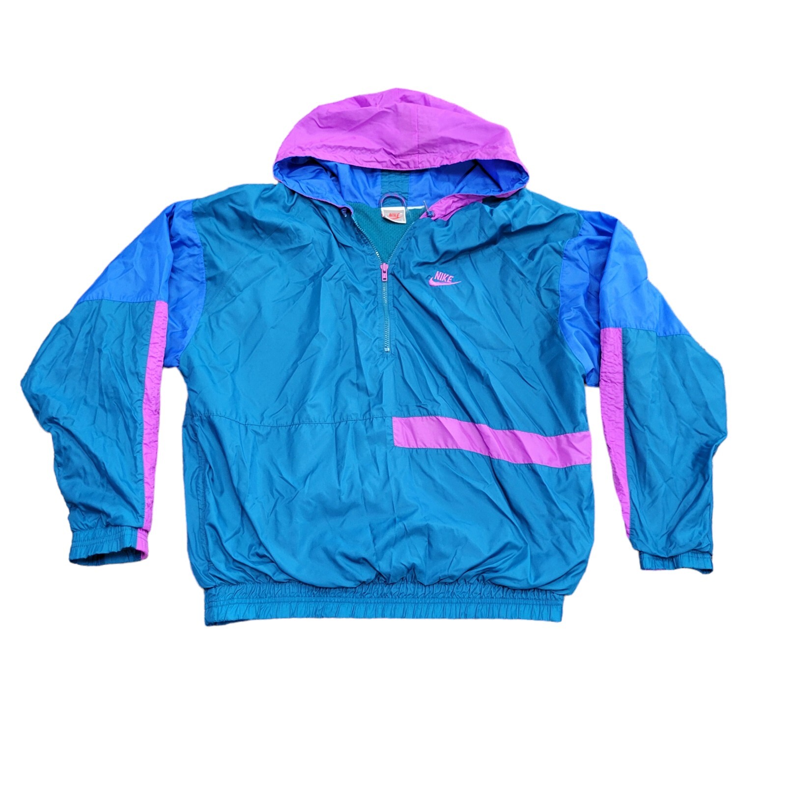 SACAI X NIKE Maglione a vento Nike vintage anni 90 viola blu verde donna grande nylon