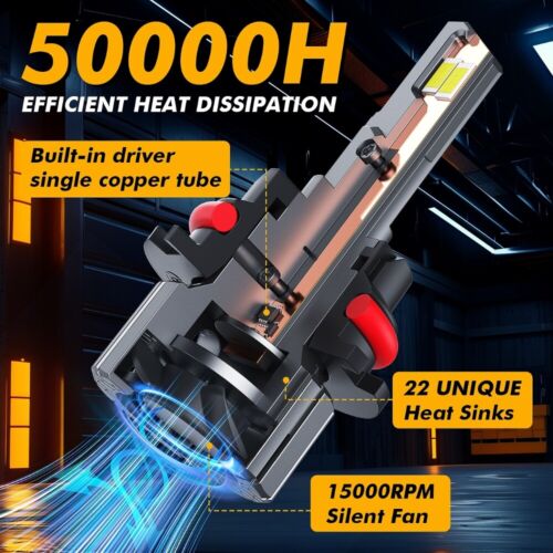 9007 LED Headlight Bulbs Kit for Dodge Ram 1500 2500 3500 2003-2005 Hi-Lo Beam - Picture 4 of 12