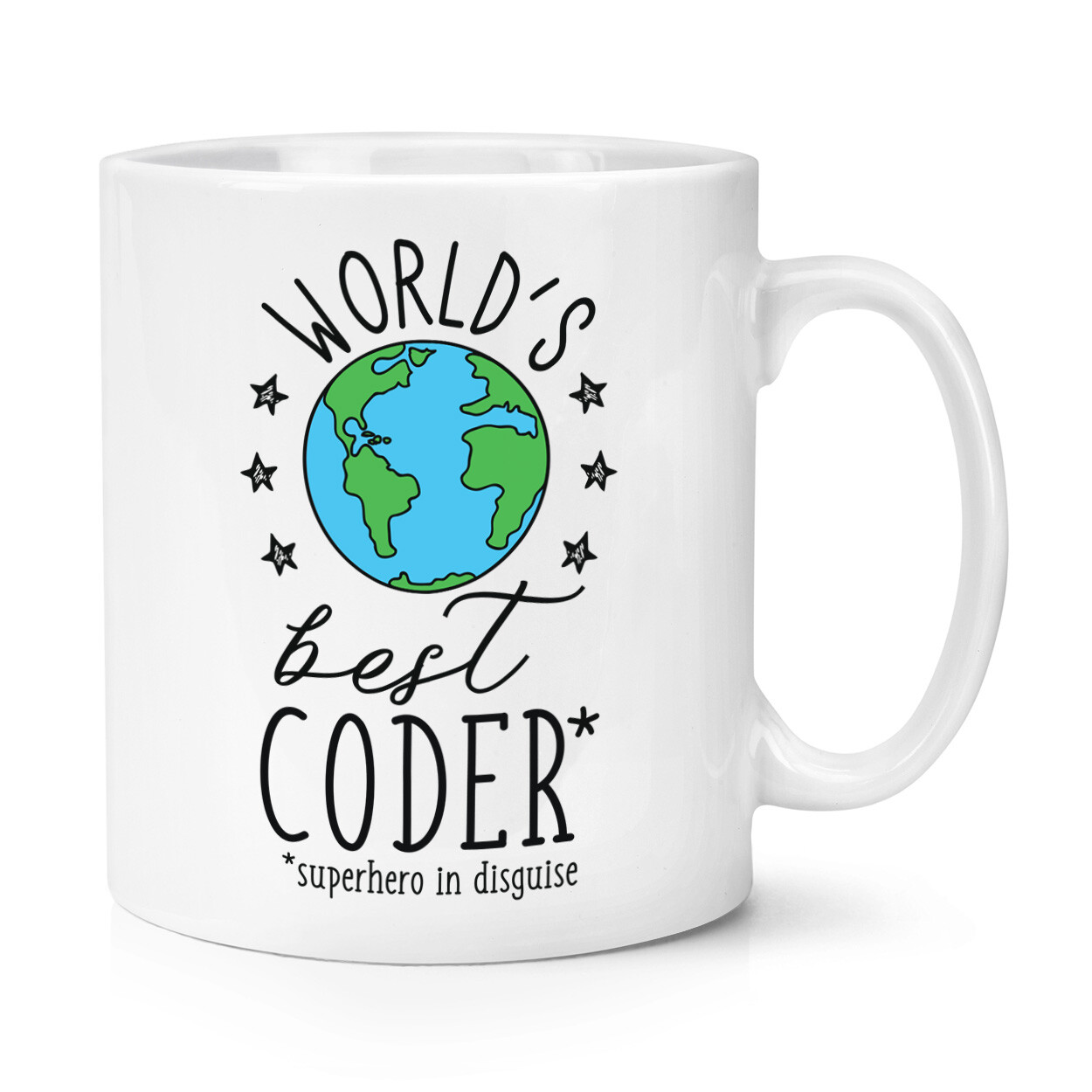 World's Best Coder 10oz Mug Cup Funny Joke Favourite Computer PC