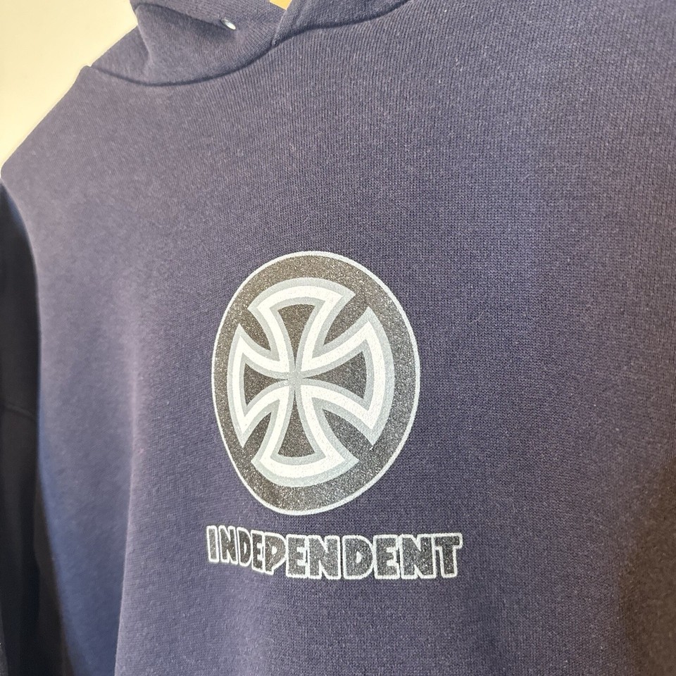 VINTAGE 90S INDEPENDENT TRUCK COMPANY HOODIE SZ L NAVY FADED SKATE eBay