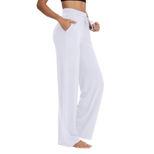 Ladies Yoga Wide Leg Sweatpants Pocket Joggers Pants Trousers Elastic Waist us - Picture 35 of 36