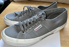 SUPERGA cotu-classic grey canvas Low Sneakers Tennis Shoes-Women  s EU 39 US 8