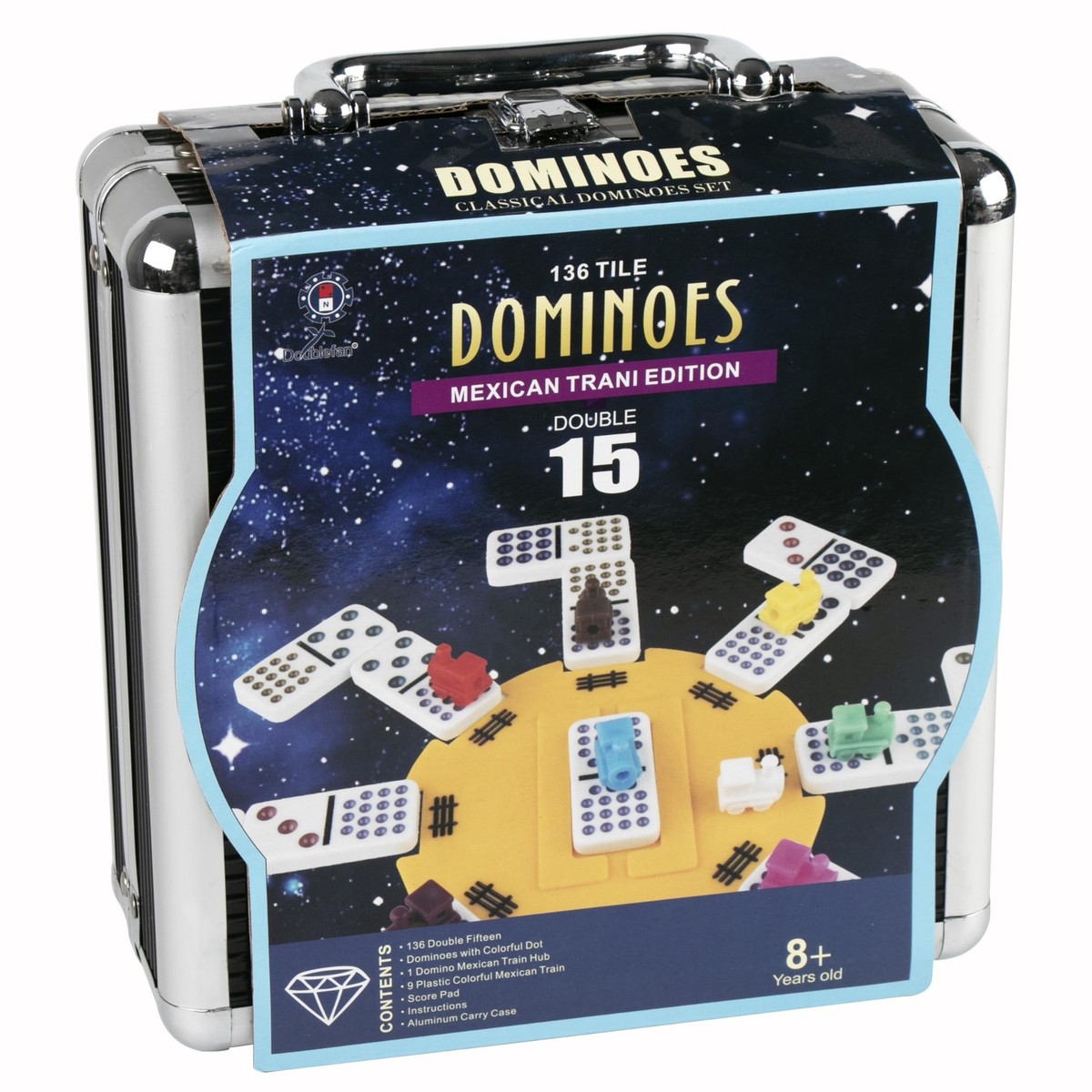Dominoes Set for Adult, Double 15 Dominoes Set Double 15 Colored