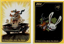 Sam & Max Save The World #263 #264 Limited Run Games Gold Trading Cards New Mint