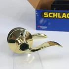 Schlage Accent Reversible Passage Lever Set in Brass F10 ACC 605