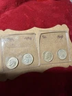 #391 (4) Roosevelt SILVER Dimes 1959, 1959D, 1960, 1960D..GREAT CONDITION!!