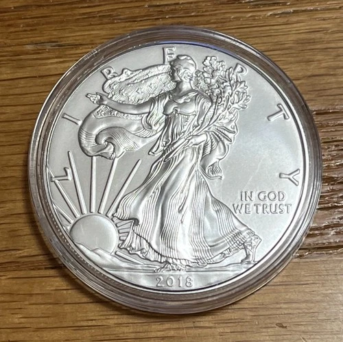 2018 AMERICAN SILVER EAGLE DOLLAR COIN 1 OZ. 999 PURE FINE SILVER